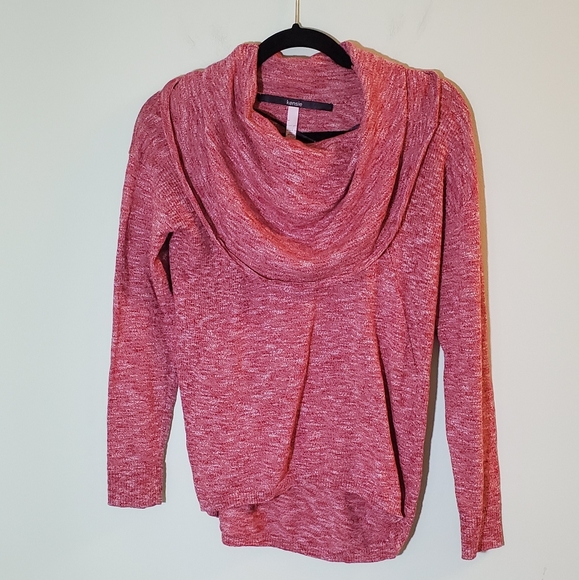 EUC! Kensie Red Woven Knit Cowl Neck Pullover Sweater for Layering Size XS - Picture 3 of 9
